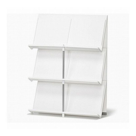 吉川国工業所 Like-it シューズラック 3段 ホワイト 下駄箱 シューズラック 靴収納 玄関収納 マガジンラック