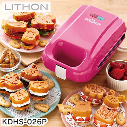 ライソン 12キャラクター大集合! たべっ子どうぶつ カステラメーカー お菓子作り コンパクト ホットサンド ホットプレート KDHS-026P