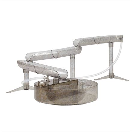 キラキラ流しそうめん 流しそうめん器 全長1m 電池式 自動組み上げ KDSM-004S