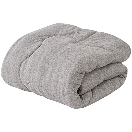 掛け布団 オーガニックコットン シングル 洗える キルトケット グレー