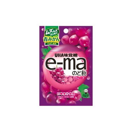 UHAピピン e-maのど飴小袋グレープ 28g x10 10個セット