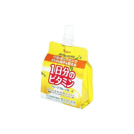 【6個セット】 ハウスWF 1日分ビタミンゼリー グレープフルーツ味 パウチ 180g x6 セット まとめ売り セット販売 お徳用 おまとめ品