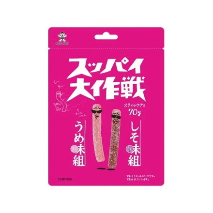 【単品10個セット】 旺旺ジャパンスッパイ大作戦うめ味&しそ味 70gx10 まとめ買い まとめ売り お徳用 大容量 セット販売