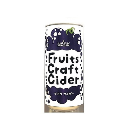 【単品30個セット】 山形食品 フルーツクラフトサイダー ブドウ 缶 200ml
