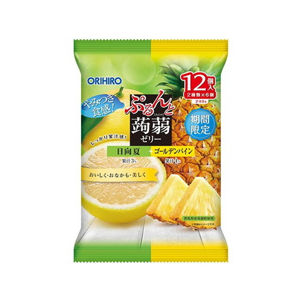 【単品12個セット】 オリヒロ ぷるんと蒟蒻ゼリー日向夏gパイン 240g