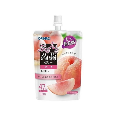 【単品8個セット】 オリヒロ ぷるんと蒟蒻ゼリー ピーチ 130gx8 まとめ買い まとめ売り お徳用 大容量 セット販売