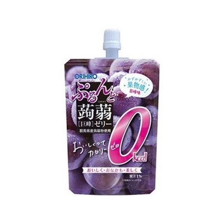 オリヒロ ぷるんと蒟蒻ゼリー 巨峰 スタンディング 130g x8 8個セット
