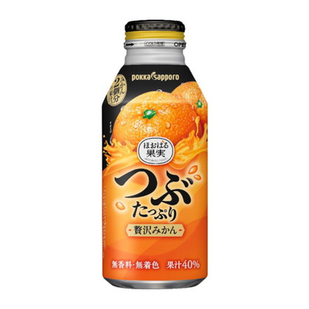 【まとめ買い】 ポッカサッポロ つぶたっぷり贅沢みかん ボトル缶 400g x24個セット 食品 業務用 大量 まとめ セット セット売り