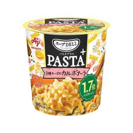【単品6個セット】 味の素 スープDELI PASTA+3種チーズのカルボナーラ 48.2g