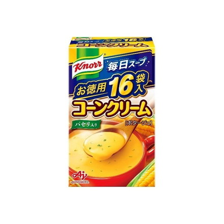 【単品3個セット】 味の素 クノール 毎日スープコーンクリーム16袋 286.4g