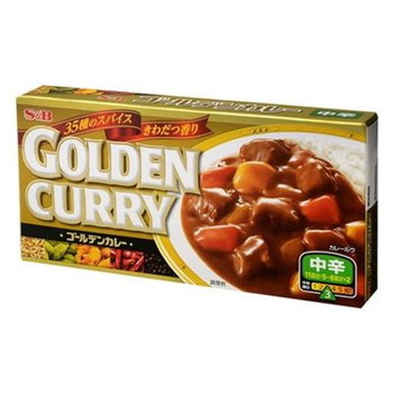 【10個セット】 S&B エスビー ゴールデンカレー 中辛 198g x10