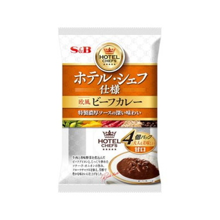 S&B ホテルシェフ仕様 欧風ビーフカレー甘口 170g x8 8個セット