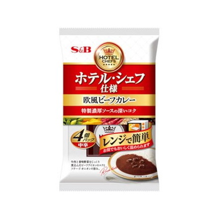 S&B ホテルシェフ仕様 欧風ビーフカレー中辛 170g x8 8個セット