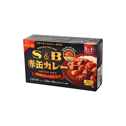【単品6個セット】 S&B 赤缶 カレーパウダールウ 辛口 140g