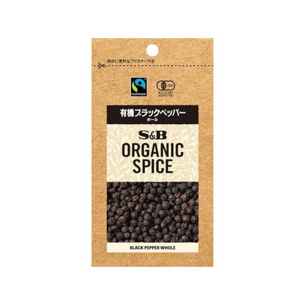 【単品10個セット】 S&B ORGANIC SPICE 有機ブラックペッパーホール 袋 11.4g