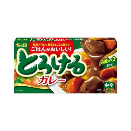 【単品60個セット】 S&B とろけるカレー 中辛 144g