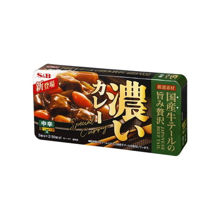 【単品10個セット】 S&B 濃いカレー 中辛 172g
