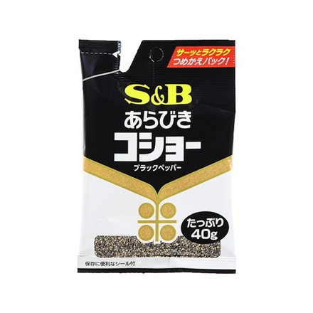【単品10個セット】 S&B エスビー 荒挽きコショー 袋 40g