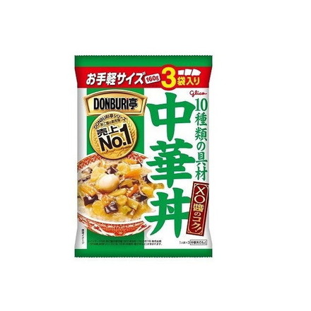 【10個セット】 グリコ DONBURI亭3食パック中華丼 160gx3 x10