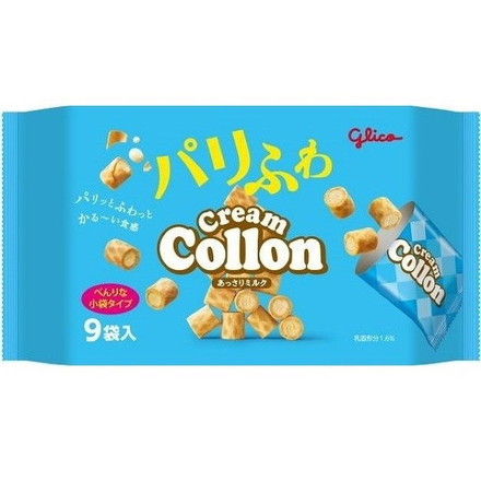 【12個セット】 グリコ クリームコロンあっさりミルク大袋 9袋 x12