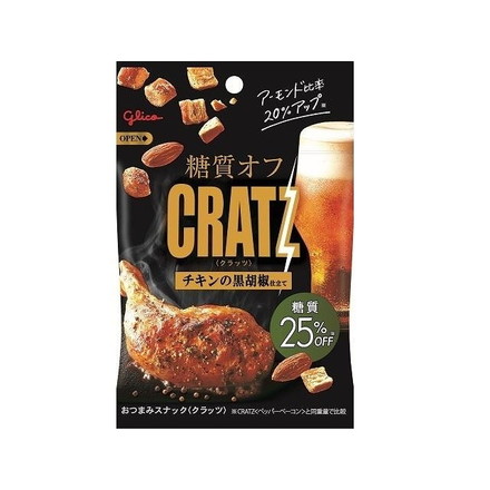 【単品12個セット】 グリコ 糖質オフクラッツチキンの黒胡椒仕立 42gx12 まとめ買い まとめ売り お徳用 大容量 セット販売