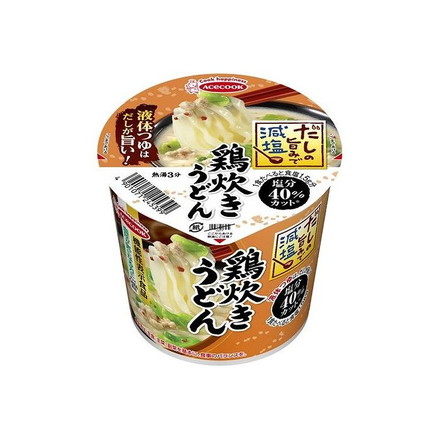 【12個セット】 エースコック だしの旨み減塩鶏炊きうどん カップ 45g x12 まとめ売り セット販売 お徳用 おまとめ品