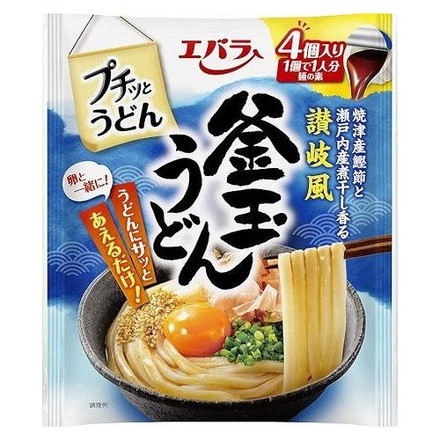 【12個セット】 エバラ プチッとうどん 釜玉うどん 23gx4個 x12コ