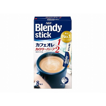【6個セット】 AGF ブレンディ スティック カフェオレカロハーフ 8本 x6