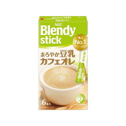 【単品6個セット】 AGF ブレンディ スティック まろやか豆乳カフェオレ 6本