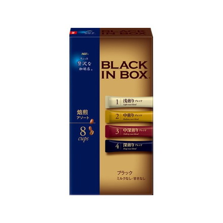 【単品6個セット】 AGF ちょっと贅沢な珈琲店ブラックインボックス 焙煎アソート 20本