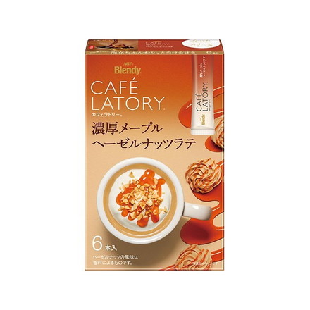 【単品6個セット】 AGF カフェラトリー スティック 濃厚メープルヘーゼルナッツラテ 6本