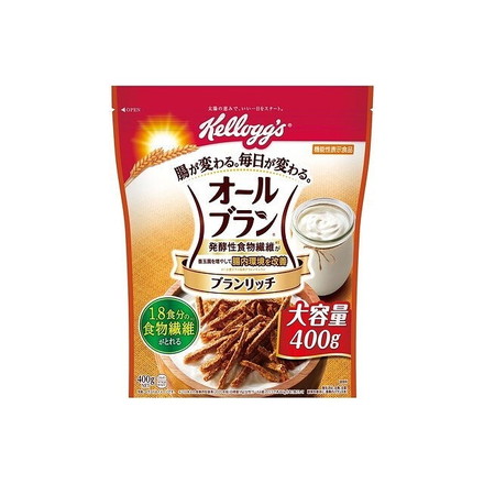 【単品6個セット】 ケロッグ オールブランブランリッチ大容量 400gx6 まとめ買い まとめ売り お徳用 大容量 セット販売