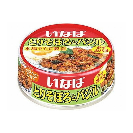 【24個セット】 いなば とりそぼろとバジル 缶 75g x24 まとめ売り セット販売 お徳用 おまとめ品