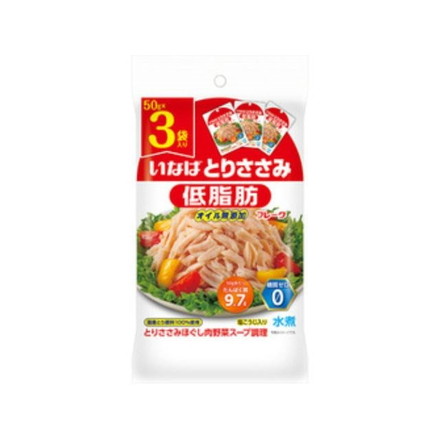 【20個セット】 いなば とりささみフレーク 低脂肪 3P 50gX3個