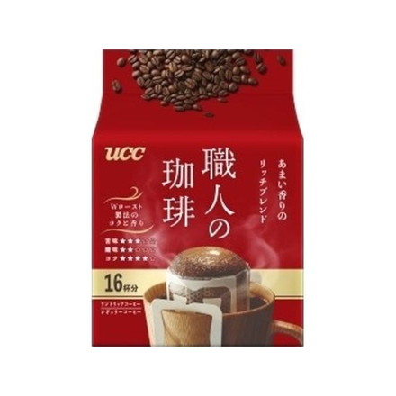 【単品12個セット】 UCC 職人の珈琲 ワンドリップコーヒー あまい香りのリッチブレンド 16P