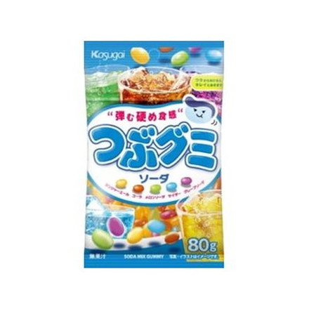 【6個セット】 春日井製菓 Jつぶグミ ソーダ 80g x6