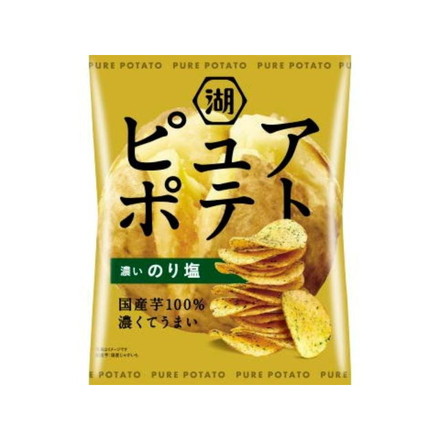 【単品12個セット】 湖池屋 ピュアポテト 濃いのり塩 52g