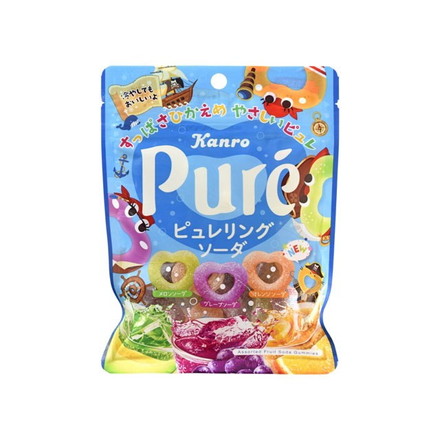【単品6個セット】 カンロ ピュレリングソーダ 63g