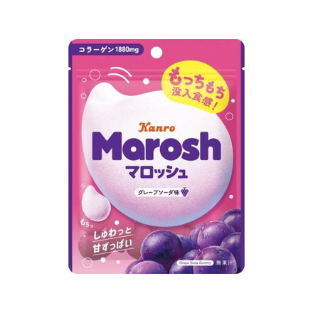 【単品6個セット】 カンロ マロッシュ グレープソーダ味 50g