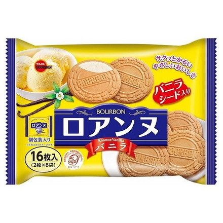 【12個セット】 ブルボン ロアンヌ バニラ 16枚 x12