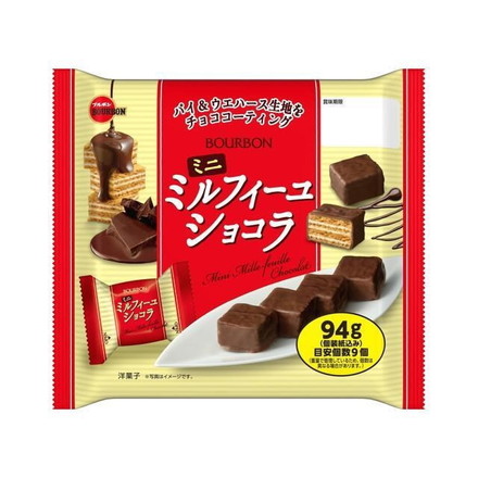 【単品12個セット】 ブルボン ミニミルフィーユショコラ 94g