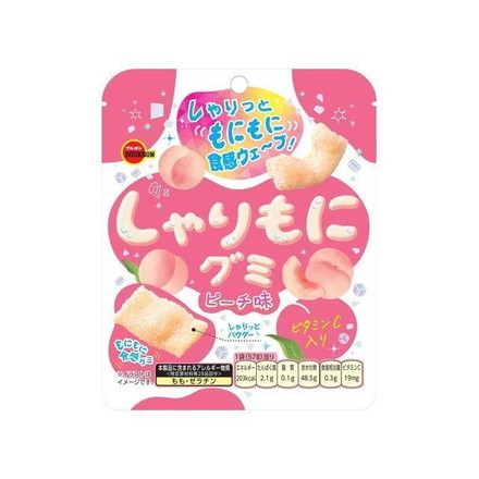 【単品10個セット】 ブルボン しゃりもにグミ ピーチ味 57g