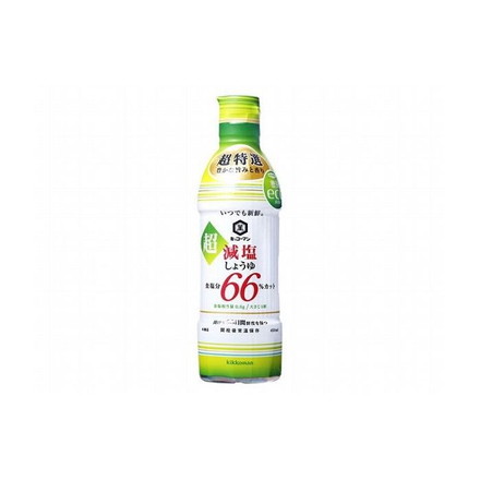 【12個セット】 キッコーマン 超減塩しょうゆ 66%カット 450ml x12コ