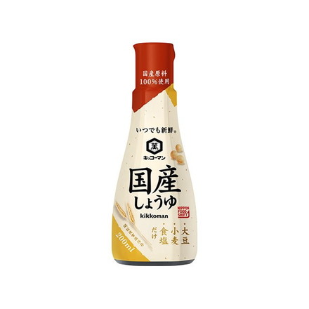 【単品12個セット】 キッコーマン いつでも新鮮 国産しょうゆ 200ml