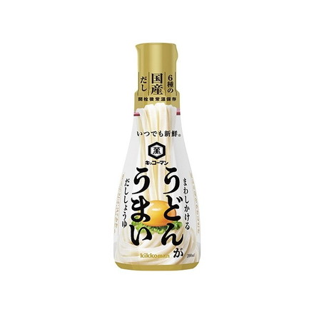 【単品6個セット】 キッコーマン 新鮮うどんうまいだししょうゆ 200ml