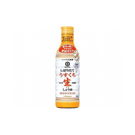 【まとめ買い】 キッコーマン しぼりたてうすくち生しょうゆ 450ml x12個セット 食品 まとめ セット セット買い 業務用