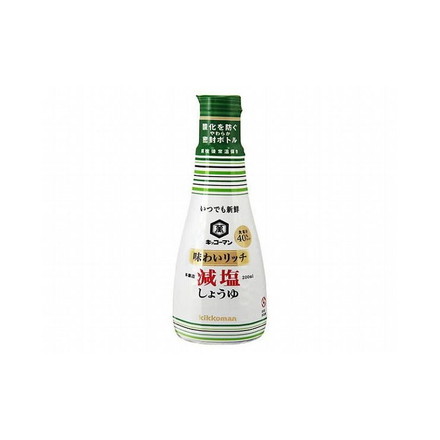 【まとめ買い】 キッコーマン 味わいリッチ減塩しょうゆ 200ml x12個セット 食品 まとめ セット セット買い 業務用
