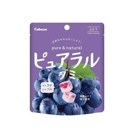 【8個セット】 カバヤ ピュアラルグミ ぶどう 58g x8 まとめ売り セット販売 お徳用 おまとめ品