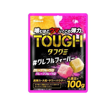 【単品6個セット】 カバヤ タフグミ グレフルフィーバー 100g