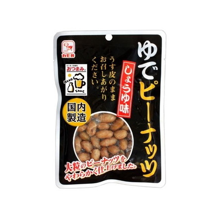 【単品10個セット】 カモ井 ゆでピーナッツ しょうゆ味 90g